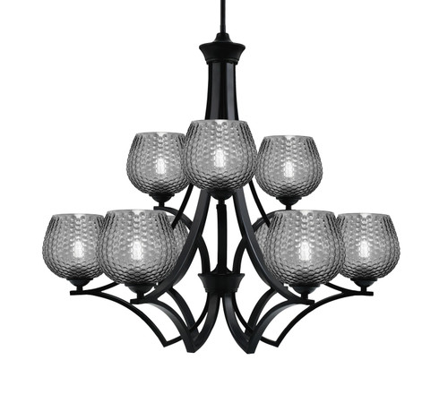 Toltec Lighting - 569-MB-4602 - Nine Light Chandelier - Zilo - Matte Black