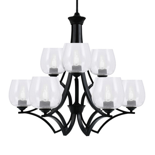 Toltec Lighting - 569-MB-4810 - Nine Light Chandelier - Zilo - Matte Black