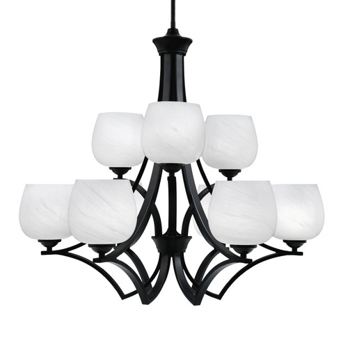 Toltec Lighting - 569-MB-4811 - Nine Light Chandelier - Zilo - Matte Black