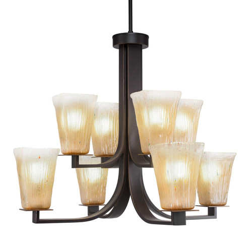 Toltec Lighting - 578-DG-630 - Eight Light Chandelier - Apollo - Dark Granite