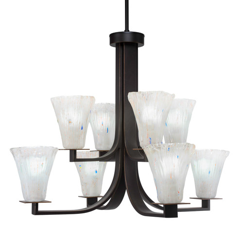 Toltec Lighting - 578-DG-721 - Eight Light Chandelier - Apollo - Dark Granite