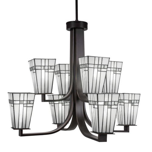Toltec Lighting - 578-DG-9554 - Eight Light Chandelier - Apollo - Dark Granite