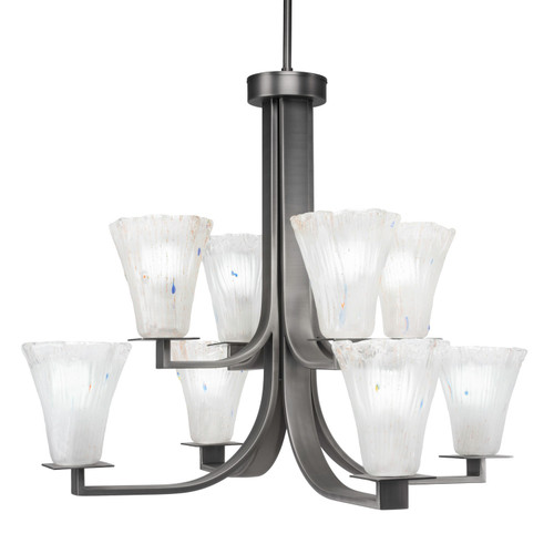 Toltec Lighting - 578-GP-721 - Eight Light Chandelier - Apollo - Graphite