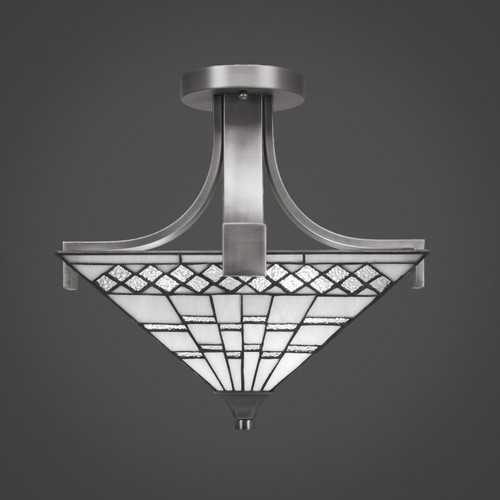 Toltec Lighting - 579-GP-9102 - Two Light Semi-Flush Mount - Apollo - Graphite