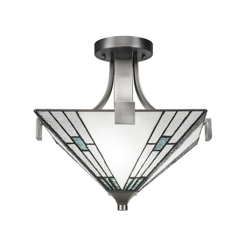 Toltec Lighting - 579-GP-9532 - Two Light Semi-Flush Mount - Apollo - Graphite