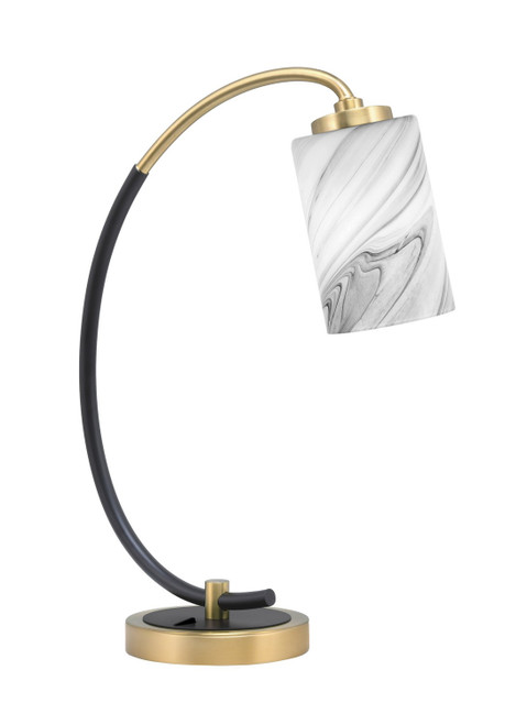 Toltec Lighting - 57-MBNAB-3009 - One Light Desk Lamp - Desk Lamps - Matte Black & New Age Brass