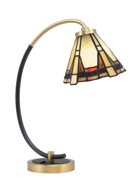 Toltec Lighting - 57-MBNAB-9345 - One Light Desk Lamp - Desk Lamps - Matte Black & New Age Brass