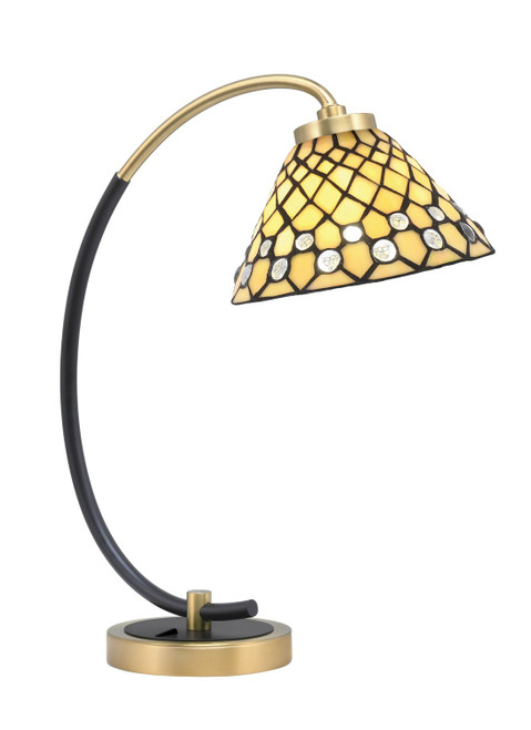 Toltec Lighting - 57-MBNAB-9415 - One Light Desk Lamp - Desk Lamps - Matte Black & New Age Brass
