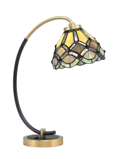 Toltec Lighting - 57-MBNAB-9435 - One Light Desk Lamp - Desk Lamps - Matte Black & New Age Brass