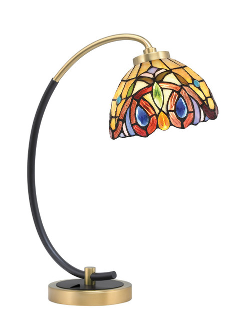Toltec Lighting - 57-MBNAB-9445 - One Light Desk Lamp - Desk Lamps - Matte Black & New Age Brass