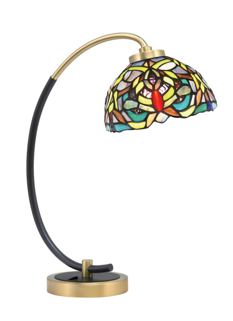 Toltec Lighting - 57-MBNAB-9905 - One Light Desk Lamp - Desk Lamps - Matte Black & New Age Brass