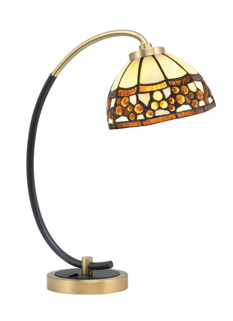 Toltec Lighting - 57-MBNAB-9975 - One Light Desk Lamp - Desk Lamps - Matte Black & New Age Brass