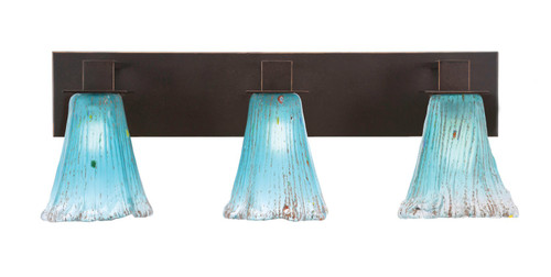 Toltec Lighting - 583-DG-725 - Three Light Bath Bar - Apollo - Dark Granite