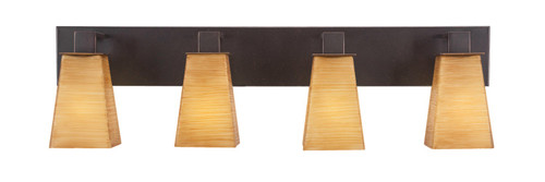 Toltec Lighting - 584-DG-670 - Four Light Bath Bar - Apollo - Dark Granite