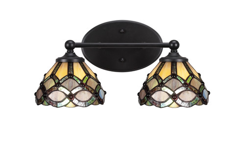 Toltec Lighting - 5912-MB-9435 - Two Light Bathroom Lighting - Capri - Matte Black