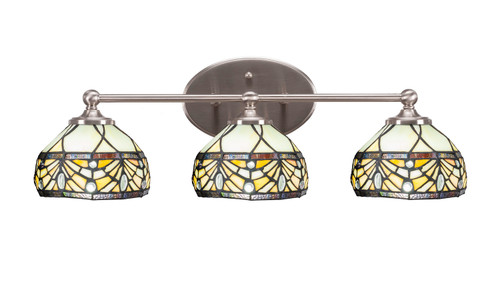 Toltec Lighting - 5913-BN-9485 - Three Light Bath Bar - Capri - Brushed Nickel