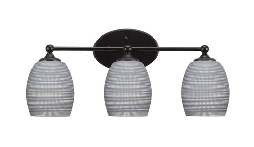 Toltec Lighting - 5913-MB-4022 - Three Light Bath Bar - Capri - Matte Black