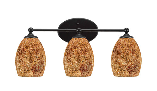 Toltec Lighting - 5913-MB-4175 - Three Light Bathroom Lighting - Capri - Matte Black
