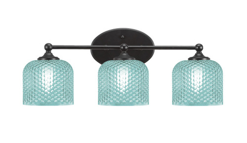 Toltec Lighting - 5913-MB-4615 - Three Light Bath Bar - Capri - Matte Black