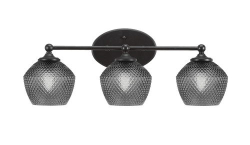 Toltec Lighting - 5913-MB-4622 - Three Light Bath Bar - Capri - Matte Black