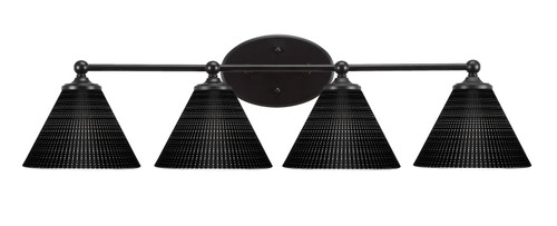 Toltec Lighting - 5914-MB-4059 - Four Light Bath Bar - Capri - Matte Black