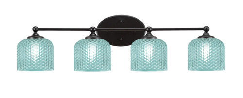 Toltec Lighting - 5914-MB-4615 - Four Light Bath Bar - Capri - Matte Black