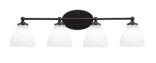 Toltec Lighting - 5914-MB-4761 - Four Light Bath Bar - Capri - Matte Black