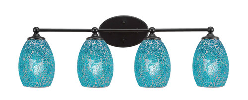 Toltec Lighting - 5914-MB-5055 - Four Light Bath Bar - Capri - Matte Black