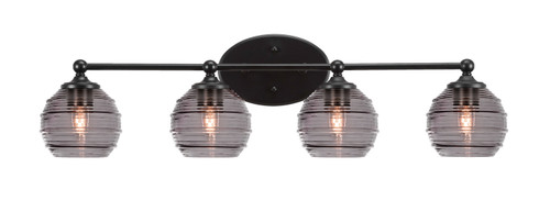Toltec Lighting - 5914-MB-5112 - Four Light Bath Bar - Capri - Matte Black