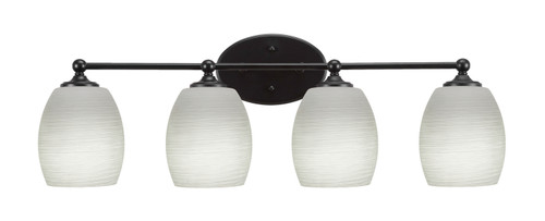 Toltec Lighting - 5914-MB-615 - Four Light Bath Bar - Capri - Matte Black