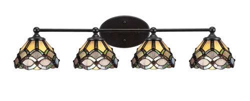 Toltec Lighting - 5914-MB-9435 - Four Light Bathroom Lighting - Capri - Brushed Nickel