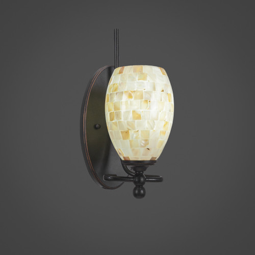 Toltec Lighting - 591-DG-406 - One Light Wall Sconce - Capri - Dark Granite