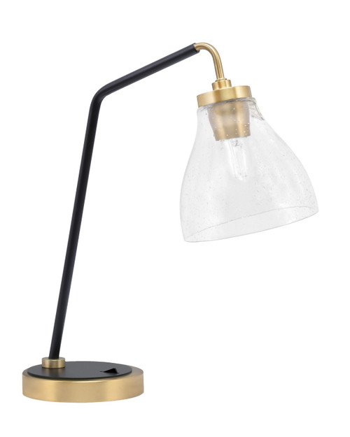 Toltec Lighting - 59-MBNAB-4760 - One Light Desk Lamp - Desk Lamps - Matte Black & New Age Brass