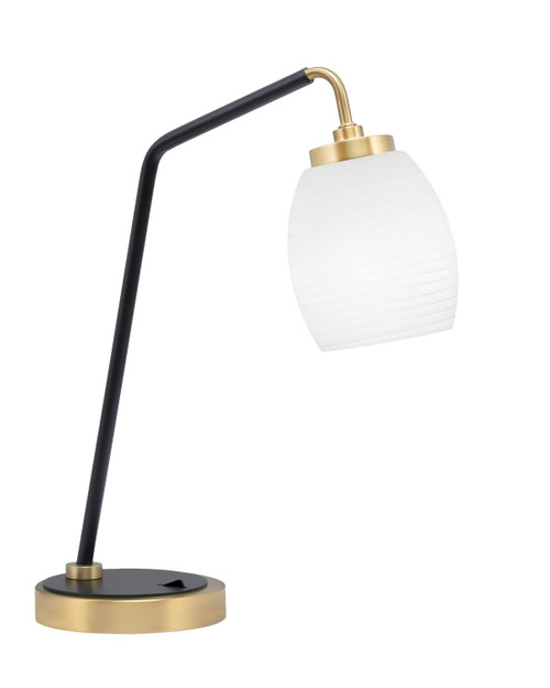 Toltec Lighting - 59-MBNAB-615 - One Light Desk Lamp - Desk Lamps - Matte Black & New Age Brass