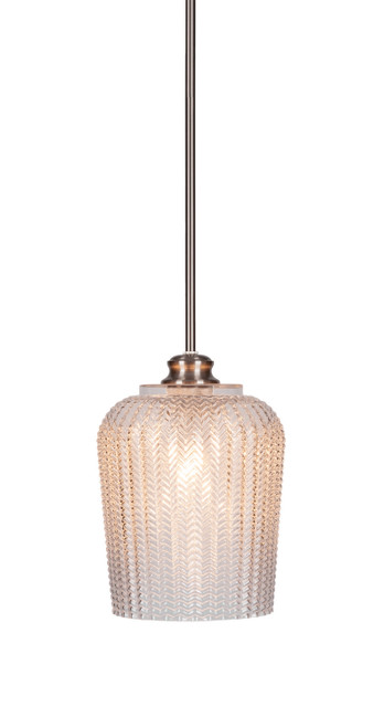 Toltec Lighting - 71-BN-4280 - One Light Pendant - Cordova - Brushed Nickel