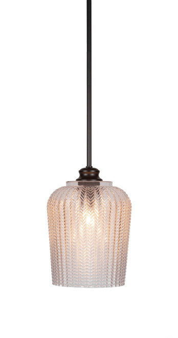 Toltec Lighting - 71-MB-4280 - One Light Pendant - Cordova - Matte Black