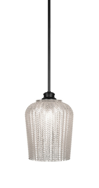 Toltec Lighting - 71-MB-4283 - One Light Pendant - Cordova - Matte Black