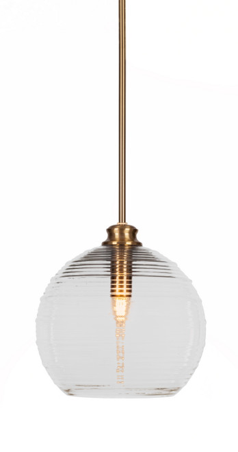 Toltec Lighting - 71-NAB-5130 - One Light Pendant - Malena - New Age Brass