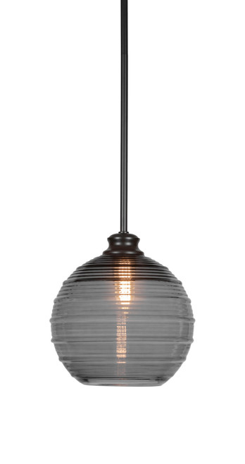 Toltec Lighting - 72-MB-5122 - One Light Pendant - Malena - Matte Black