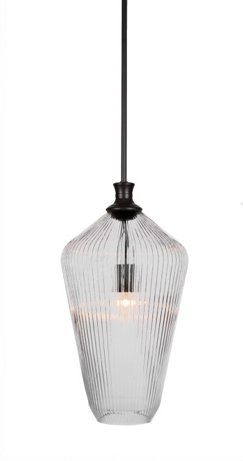 Toltec Lighting - 73-MB-4650 - One Light Pendant - Carina - Matte Black
