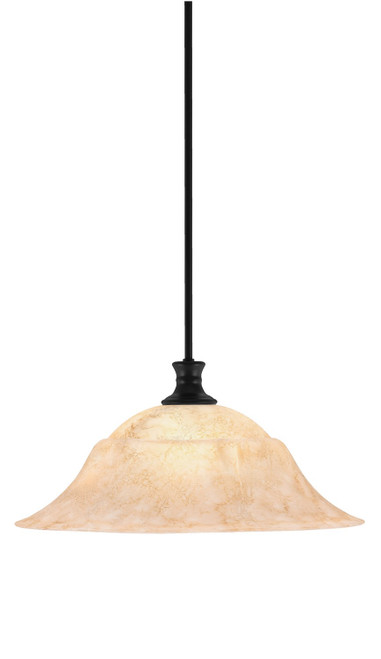 Toltec Lighting - 76-MB-53818 - One Light Pendant - Stem - Matte Black