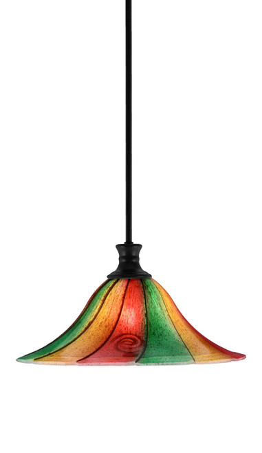 Toltec Lighting - 76-MB-767 - One Light Pendant - Stem - Matte Black