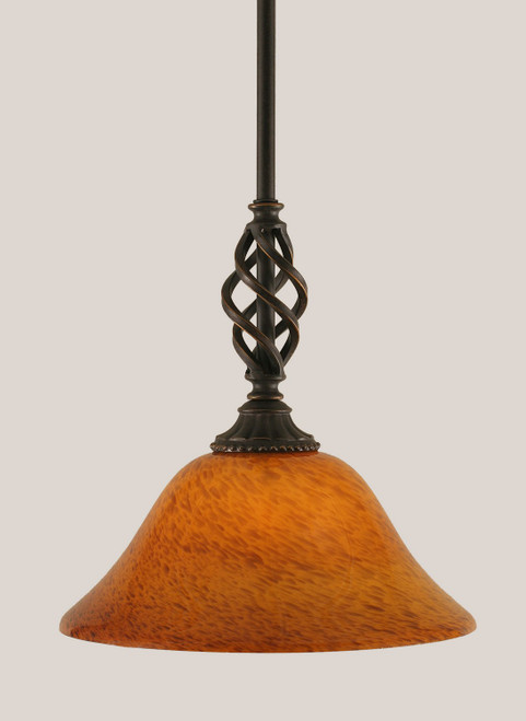 Toltec Lighting - 80-DG-118 - One Light Mini Pendant - Eleganté - Dark Granite