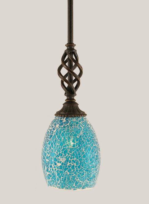 Toltec Lighting - 80-DG-5055 - One Light Mini Pendant - Eleganté - Dark Granite