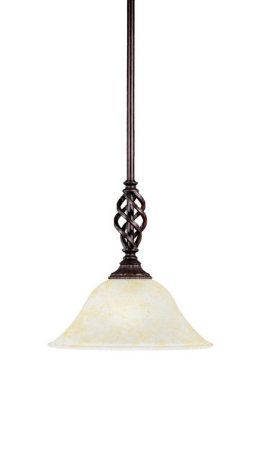 Toltec Lighting - 80-DG-513 - One Light Mini Pendant - Eleganté - Dark Granite