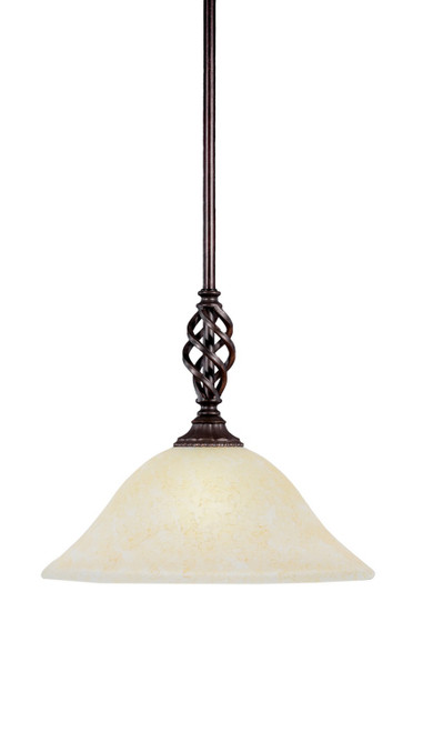 Toltec Lighting - 80-DG-523 - One Light Mini Pendant - Eleganté - Dark Granite