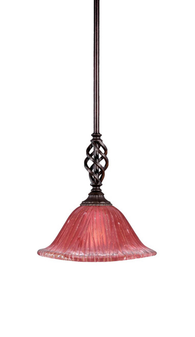 Toltec Lighting - 80-DG-736 - One Light Mini Pendant - Eleganté - Dark Granite