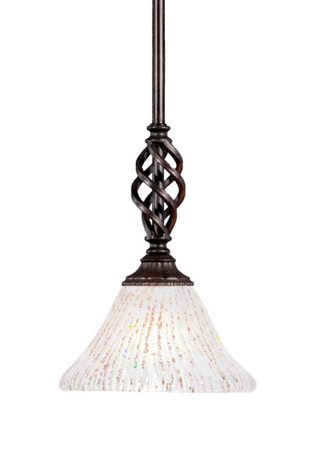 Toltec Lighting - 80-DG-751 - One Light Mini Pendant - Eleganté - Dark Granite