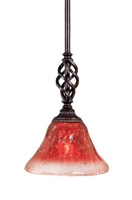 Toltec Lighting - 80-DG-756 - One Light Mini Pendant - Eleganté - Dark Granite