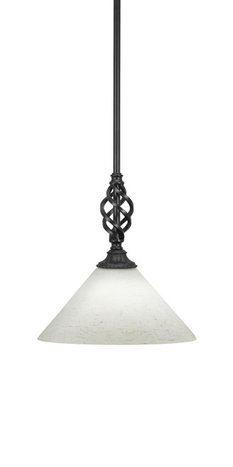 Toltec Lighting - 80-MB-314 - One Light Mini Pendant - Eleganté - Matte Black